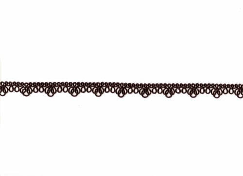 S82_1790: Spitzenbesatz für Schulterband, unelastisch, braun, 1,3 cm