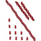 S121_1816: Schulterbesatzbänder, unelastisch, rot,...