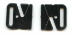Bikiniverschluss Kunstoff, schwarz 25mm