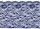 S1628: Spitze, unelastishc, blau, verwobene Blumen, 22 cm breit