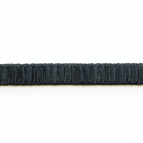 K4150202: Schulterband / Trägerband, grau grün, gerafft, 12 mm breit