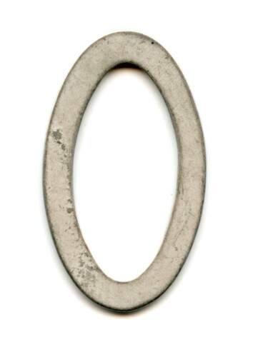 Bikini oval, silver-colored antic, 33mm