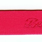 Bundband Elastik, dkl rosa, sehr weich, 25mm breit, mit LOGO