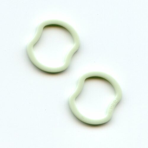 K2504K Ring, Kunststoff, Paar, White Jade 25 12mm