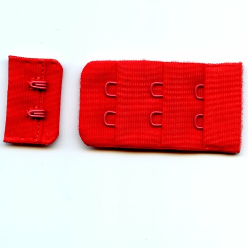 K120612 : BH Verschluss, rot 12, Microfaser, 2h*3b,Breite:30mm