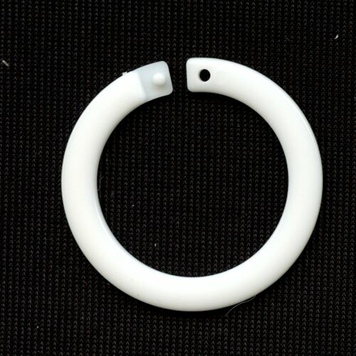 Ring Kunststoffzierteil, gebrochenes weiß / ecru 27mm, mit Klip