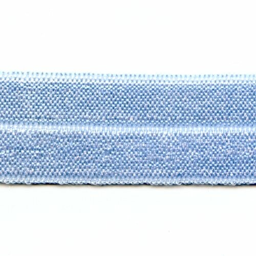 K061602 Faltgummi, eisblau, glänzend, 19mm