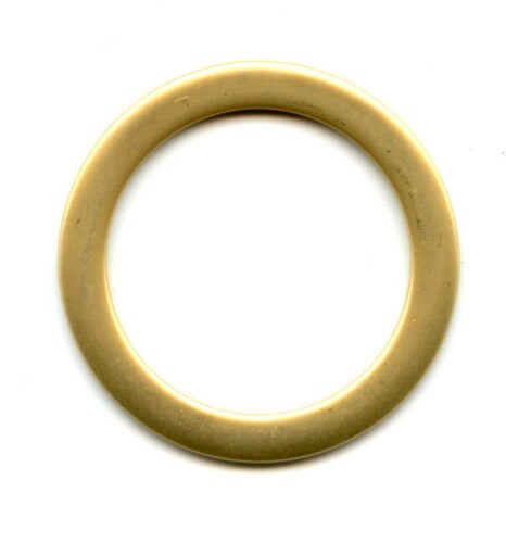 Bikini Ring Metall vergoldet, seidenmatt, Innem. 32mm, Auáenm.45mm