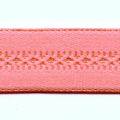 K3230202: Schulterband, peach pink323, 23mm mit Muster