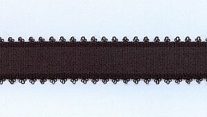 Schulterband, schwarz, kleine Schlaufen seitlich, 15 mm, Reststück 28cm
