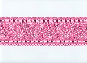 Žtzstickerei, pink, Reststck 48 cm x 10 cm Breite: 10cm