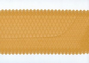 Elastische Spitze , in Gold, Reststck 65 cm Breite: 14cm