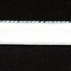 K011305 Besatzband, weiß 01, 25mm, silikoniert Punkte