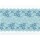 Reststck: S844: Elastische Spitze, elastisch, aqua, florales Muster, 17cm breit, 190cm