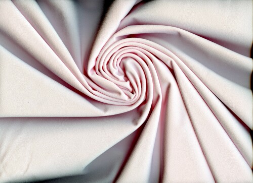 Bi-elastischer Dessousstoff "crepe"  in blass rosa, eine Seite glanz andere seidenglanz, 160cm breit
