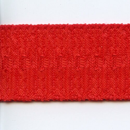 K120211 : Schulterband / Trägerband, 30mm, rot 12,, matt, gerafft Reststück :  90cm