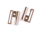 Bikiniverschluss Metall rosa goldfarben 30mm