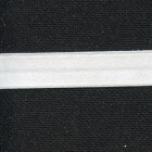 Fold over elastic (FOE) white, 15mm, matt