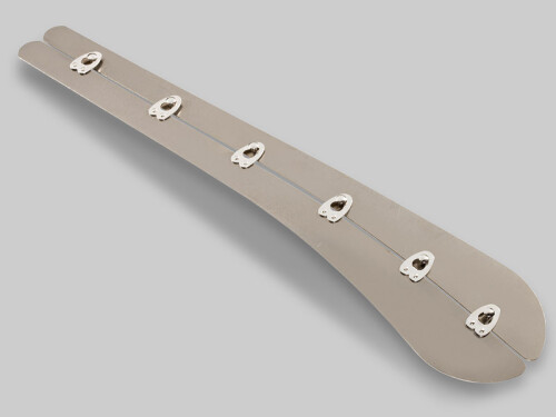 Korsettschließe / Löffelplanchette Metall  5 Haken 30 cm