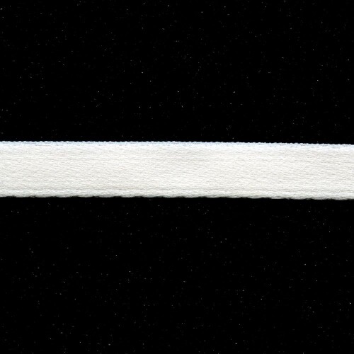 K010102 Bügelband, weiß, Material: Satin, gerade, Breite: 10mm