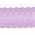 S03_524: Elastische Spitze, elastisch, blasslila, florales Muster, 17cm breit