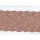 S941: Elastische Spitze, elastisch, Coconut-brown-Ros‚, florales Muster, 15cm breit