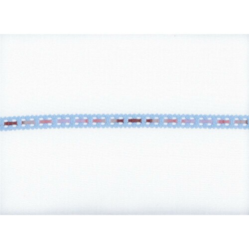 S986: Elastische Spitze, elastisch, hellblau, geometrisches Muster, 1,7cm breit