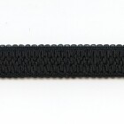 K020226: Schulterband schwarz 13mm matt, gerafft, Schlaufen