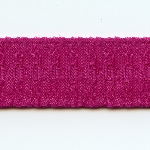 K830202 : Schulterband / Trägerband, 24mm, fuchsia 83,, matt, gerafft
