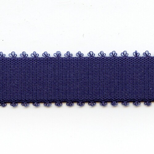 K2110201 : Schulterband, 16mm , stahlblau, 16mm, glatt, mit Pikot