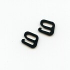 K020552 Schieber / Haken, 2 Stck, schwarz, Metall,  6 mm